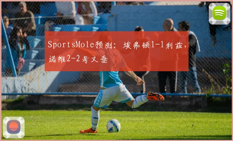 SportsMole预测：埃弗顿1-1利兹，诺维2-2考文垂